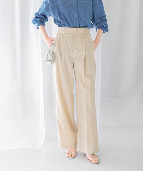 URBAN RESEARCH ROSSO（アーバンリサーチロッソ）の「ハイウエストワイドスラックス（その他パンツ・レディース・L/BEIGE/LEMON/NAVY・34/36/38/40）」の9枚目の写真