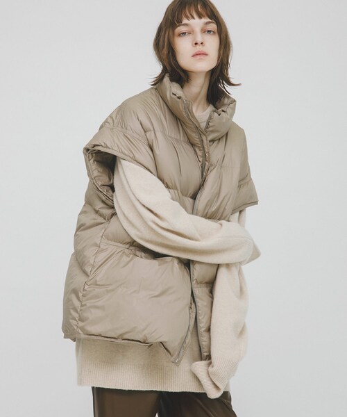 LAATO（ラート）の「short-sleeved down vest（その他アウター・レディース・チョコレート/ラクダ・FREE）」の20枚目の写真
