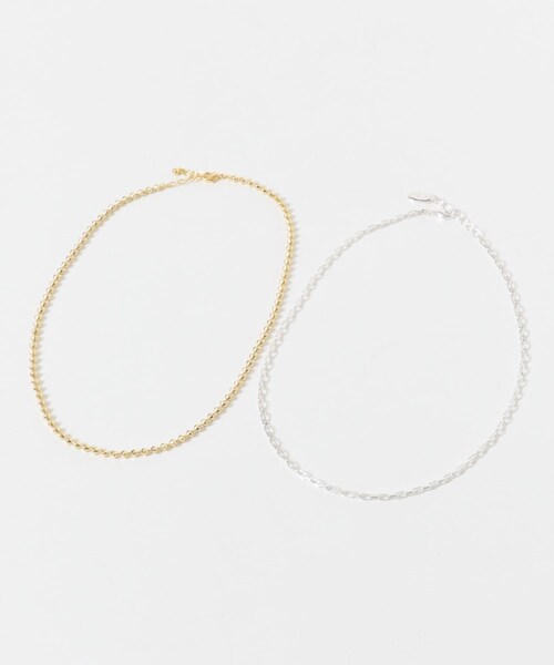 SMELLY（スメリー）の「コンビカラーチェーン2セットネックレス（ネックレス・レディース・GD/SV・-）」の9枚目の写真