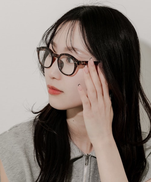 SMELLY（スメリー）の「オーバルフレームダテメガネ（メガネ・レディース・DEMI/BLK・-）」の12枚目の写真