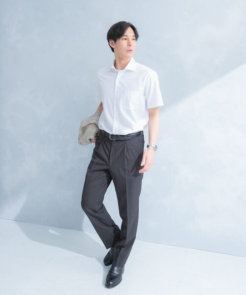 URBAN RESEARCH DOORS(アーバンリサーチドアーズ)の「LIFE STYLE TAILOR セミワイド半袖シャツ(シャツ/ブラウス・メンズ・WHITE/BLUE/NAVY-ST・37/39/41/43)」の10枚目の写真