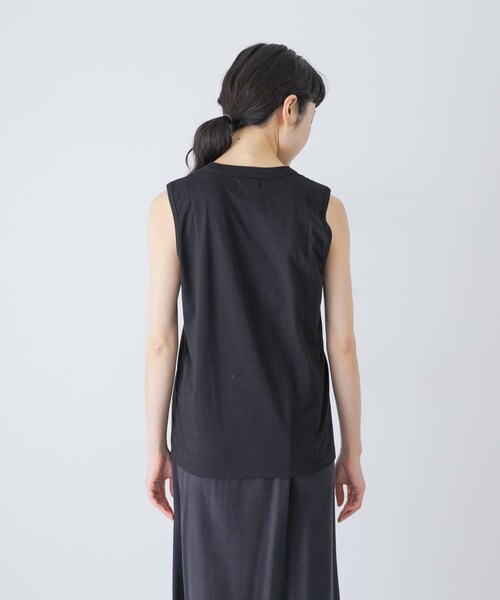 かぐれ(カグレ)の「ARMEN CREW NECK NO-SLEEVE PULLOVER(タンクトップ・レディース・WHITE/BLACK/杢GRY・1)」の7枚目の写真