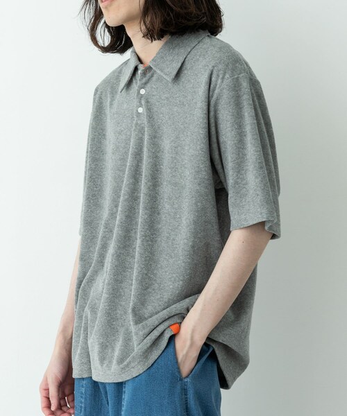 URBAN RESEARCH Sonny Label（アーバンリサーチサニーレーベル）の「配色パイルポロシャツ（ポロシャツ・メンズ・グレー/グリーン/ネイビー・M/L）」の7枚目の写真