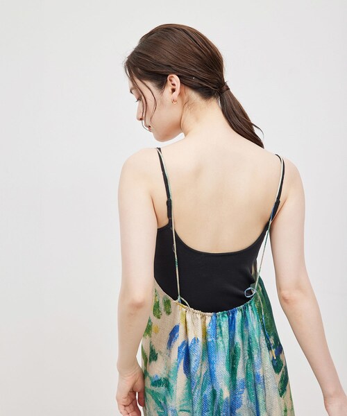 ROPE'（ロペ）の「コットンシルク丸胴テレコカップ付きキャミソール（キャミソール・レディース・ブラック/オフホワイト/ワイン・F）」の10枚目の写真