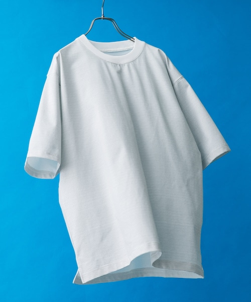 URBAN RESEARCH DOORS（アーバンリサーチドアーズ）の「『Sサイズ/WEB限定』『吸水速乾/接触冷感/イージーケア』クイックドライ ショートスリーブTシャツ（Tシャツ/カットソー・メンズ・WHITE/BLUE/NAVY/CHARCOAL/WHTxBLK/BLKxWHT/BEG×BLK・S/M/L/XL）」の7枚目の写真