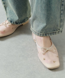 SENSE OF PLACE by URBAN RESEARCH | ハートチュールフラットシューズ(バレエシューズ)