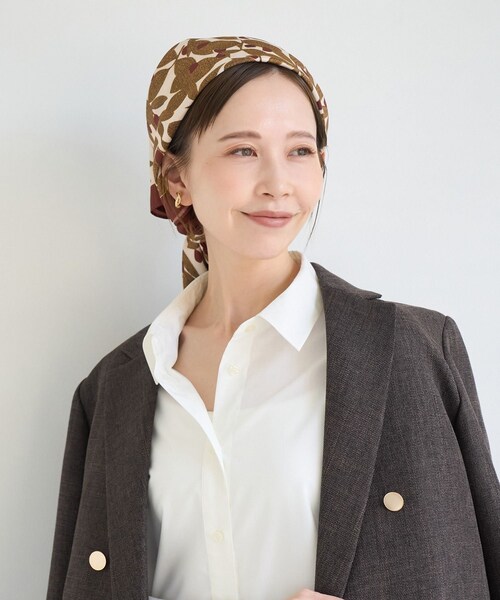 ROPE' PICNIC（ロペピクニック）の「90×90 アソートビンテージライクパターンスカーフ（バンダナ/スカーフ・レディース・ブラック系/ブルー系/ワイン・F）」の16枚目の写真