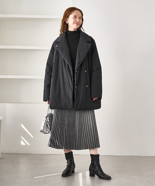 ROPE' PICNIC（ロペピクニック）の「2WAY中綿テーラードコート（ダウンジャケット/コート・レディース・スミクロ/ベージュ・F）」の7枚目の写真