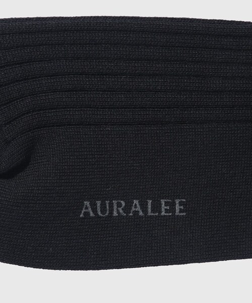 ADAM ET ROPE'（アダムエロペ）の「【AURALEE/オーラリー】GIZA HIGH GAUGE SOCKS（ソックス/靴下・メンズ・ブラック/ホワイト/グリーン・F）」の7枚目の写真