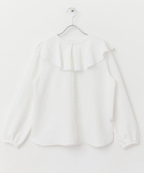 URBAN RESEARCH ROSSO（アーバンリサーチロッソ）の「楊柳フリルブラウス（シャツ/ブラウス・レディース・blue/white/beige・FREE）」の9枚目の写真