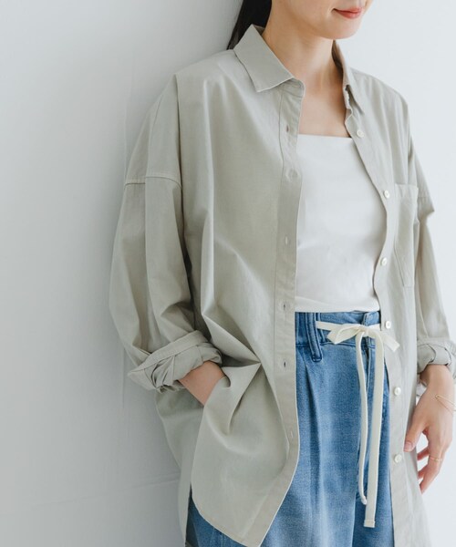 URBAN RESEARCH（アーバンリサーチ）の「new basic　ガーメントダイオーバーシャツ（シャツ/ブラウス・レディース・SAGE/PINK/IVORY・FREE）」の16枚目の写真