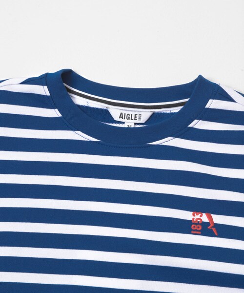 THE GOODLAND MARKET（ザグッドランドマーケット）の「AIGLE　UVカット フレンチテリーストライプスウェット（スウェット・レディース・ABYSSE/EMPIRE/ICE BLUE・36/38）」の6枚目の写真