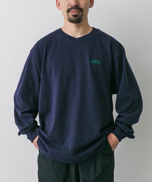 URBAN RESEARCH DOORS（アーバンリサーチドアーズ）の「L.L.Bean JAPAN EDITION　Union Long-Sleeve T-shirts（Tシャツ/カットソー・メンズ・White/Birch/Navy/Ocean/T Charcoal・M/L/XL）」の4枚目の写真