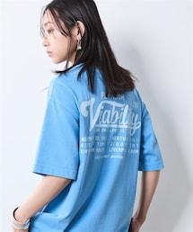 CHIC STYLE | 綿100％ピグメント染バックロゴプリントTシャツ＜大きいサイズ有＞シックスタイル(Tシャツ/カットソー)