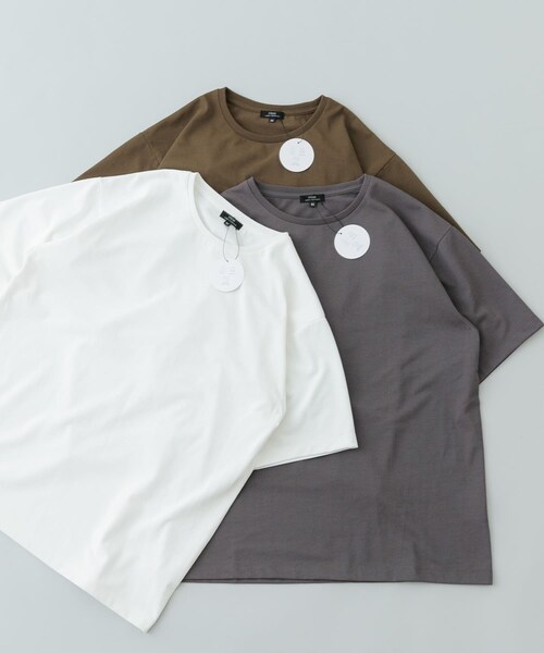 ITEMS URBANRESEARCH（アイテムズ アーバンリサーチ）の「『UVカット』汗染み防止×吸水速乾Tシャツ（Tシャツ/カットソー・メンズ・WHT/OLV/CHA・M/L）」の7枚目の写真