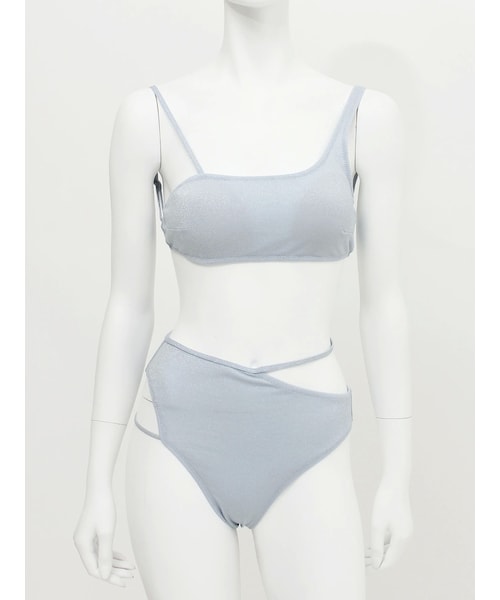 EVRIS（エヴリス）の「カットアウトラメ Swimwear（水着・レディース・ブラック/ブルー/シルバー・F）」の6枚目の写真