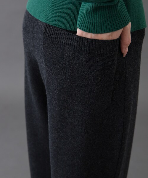 URBAN RESEARCH DOORS(アーバンリサーチドアーズ)の「FORK&SPOON コットンウールニットパンツ(その他パンツ・レディース・CHARCOAL/BROWN・1/2)」の8枚目の写真