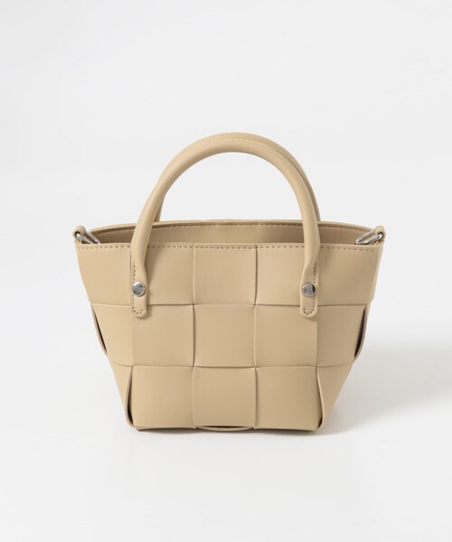 URBAN RESEARCH DOORS（アーバンリサーチドアーズ）の「編み込み2WAYバッグ（ハンドバッグ・レディース・BLACK/SAND・-）」の9枚目の写真