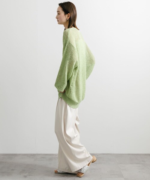 SENSE OF PLACE by URBAN RESEARCH（センスオブプレイスバイアーバンリサーチ）の「『ユニセックス』『洗濯可』シアーVネックカーディガン（カーディガン/ボレロ・メンズ・RED/BLACK/MINT・M/L）」の21枚目の写真