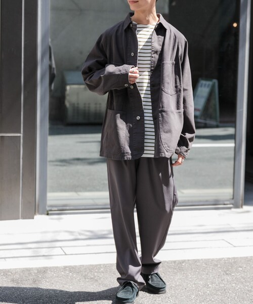 URBAN RESEARCH DOORS（アーバンリサーチドアーズ）の「FORK&SPOON　ガーメントダイツイルカバーオール（カバーオール・メンズ・CHARCOAL/IVORY・4/5）」の16枚目の写真