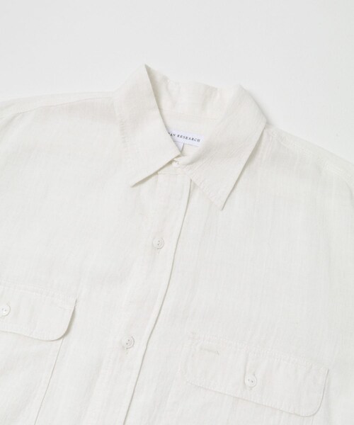 URBAN RESEARCH（アーバンリサーチ）の「SANDWASH LINEN WORK SHIRTS（シャツ/ブラウス・メンズ・WHITE/BLACK/BROWN/NAVY・M/L）」の7枚目の写真
