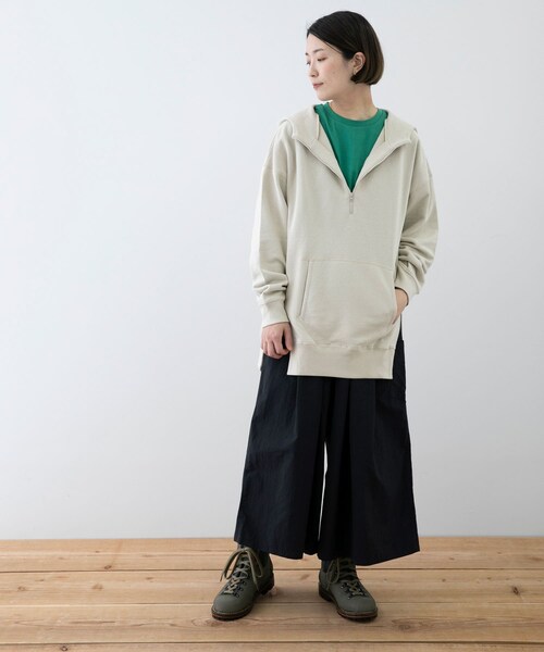 EKAL（エカル）の「EKAL　コハニングライトウエイトフーディー（パーカー・レディース・グレージュ/サーモン/チャコール・one）」の14枚目の写真