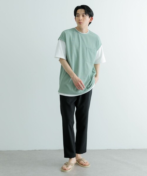 ITEMS URBANRESEARCH（アイテムズ アーバンリサーチ）の「『セットアップ対応』吸水速乾ストレッチトロ イージーパンツ（その他パンツ・メンズ・BLK/L.BEG/L.GRY/BLU・M/L）」の10枚目の写真