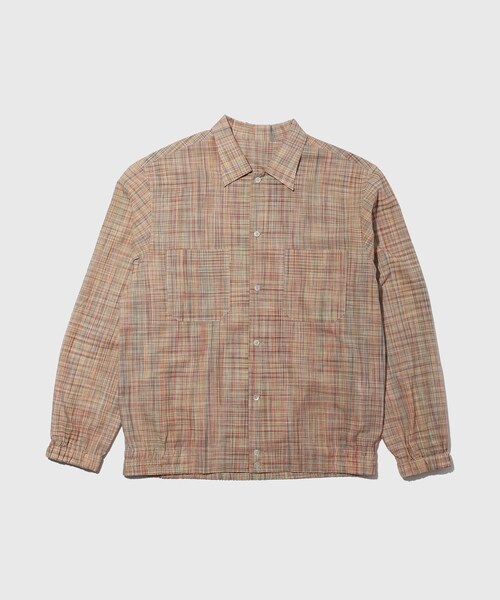 ADAM ET ROPE'（アダムエロペ）の「【Cale/カル】cotton ikat check SH BL（シャツ/ブラウス・メンズ・イエロー・3/4）」の3枚目の写真