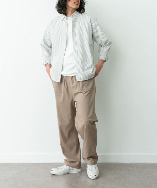 URBAN RESEARCH Sonny Label（アーバンリサーチサニーレーベル）の「抗菌オックスボタンダウン長袖シャツ（シャツ/ブラウス・メンズ・ホワイト/サックス/ネイビー/オフストライプ/ブルーストライプ・S/M/L/XL）」の22枚目の写真