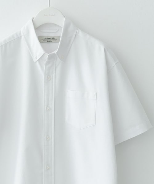 URBAN RESEARCH Sonny Label（アーバンリサーチサニーレーベル）の「抗菌オックスボタンダウン半袖シャツ（シャツ/ブラウス・メンズ・ホワイト/サックスブルー/ネイビー/ギンガムチェック/オフストライプ/グレー・M/L/XL）」の7枚目の写真