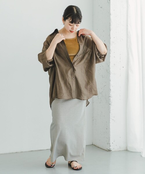 ITEMS URBANRESEARCH（アイテムズ アーバンリサーチ）の「シアーベロアスクエアタンクトップ（タンクトップ・レディース・BEG/BLK/BRD・FREE）」の21枚目の写真