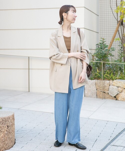 ITEMS URBANRESEARCH(アイテムズ アーバンリサーチ)の「リネンライクジャケット(テーラードジャケット・レディース・BRN/L.BEG/BLK・Free)」の22枚目の写真