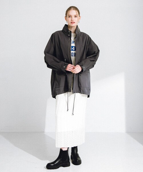 URBAN RESEARCH Sonny Label（アーバンリサーチサニーレーベル）の「ミリタリーナイロンブルゾン（ブルゾン・レディース・チャコール/アイボリー/カーキ・FREE）」の19枚目の写真