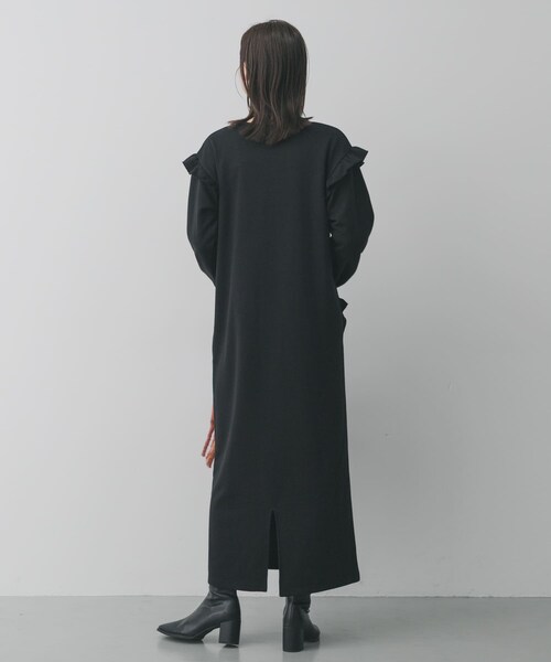 SENSE OF PLACE by URBAN RESEARCH（センスオブプレイスバイアーバンリサーチ）の「フリルカットワンピース（ワンピース・レディース・BLACK/GRAY/Y.BEIGE・COMPACT/One）」の9枚目の写真