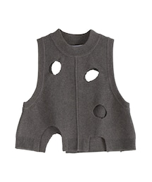 UN3D. | CHEESE HOLE VEST(ニット/セーター)