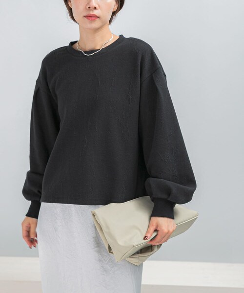 URBAN RESEARCH ROSSO（アーバンリサーチロッソ）の「タックスリーブジャガードスウェット（スウェット・レディース・WHITE/BLACK・FREE）」の10枚目の写真