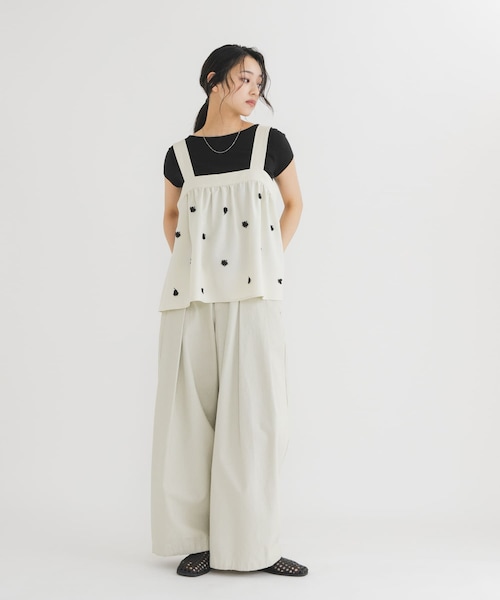 KBF（ケイビーエフ）の「タックドレープTEE（Tシャツ/カットソー・レディース・OFF/BLACK/MELON/CHALK・One）」の21枚目の写真