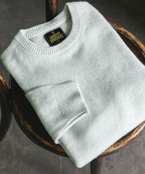URBAN RESEARCH DOORS（アーバンリサーチドアーズ）の「ハミルトンウールクルーネックニット（ニット/セーター・メンズ・OFF/SAGE GREEN/MIX BROWN/BLACK・M/L/XL）」の19枚目の写真