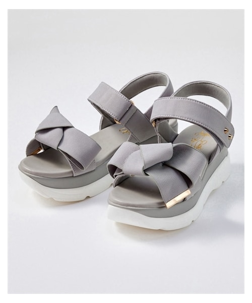 nissen（ニッセン）の「【ゆったり幅広】リボンモチーフスポーツサンダル（低反発中敷）（ワイズ４Ｅ）（サンダル・メンズ・黒/ベージュ/ストライプ/アイスグレー・M=23.0~23.5cm/4E/L=24.0~24.5cm/4E/LL=25.0~25.5cm/4E/3L=26.0~26.5cm/4E）」の3枚目の写真