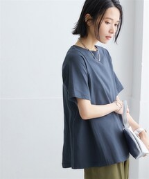 nissen | 【汗じみ防止・UVカット加工】綿100%Aラインプルオーバー(Tシャツ/カットソー)