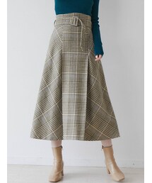 LAGUNAMOON | チェックベルトフレアースカート(スカート)