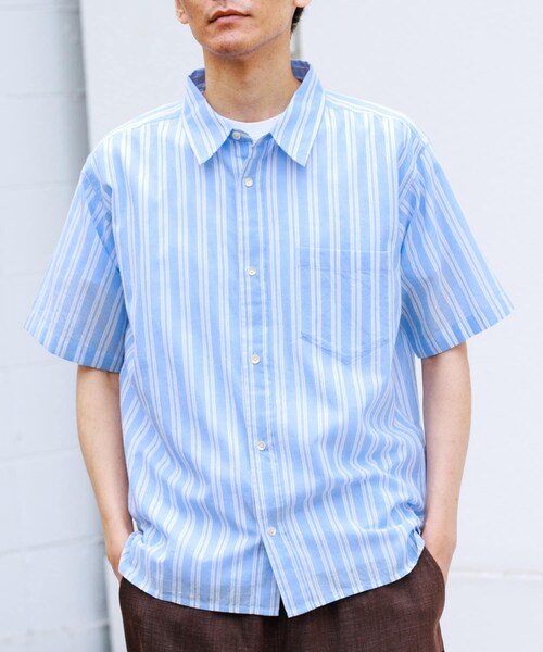 URBAN RESEARCH Sonny Label（アーバンリサーチサニーレーベル）の「インドコットンストライプシャツ（シャツ/ブラウス・メンズ・オフ/ブルー・M/L）」の18枚目の写真