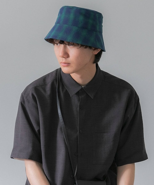 SENSE OF PLACE by URBAN RESEARCH（センスオブプレイスバイアーバンリサーチ）の「『ユニセックス』チェックバケットハットB（ハット・メンズ・BLACK/IVORY/NAVY・one）」の14枚目の写真