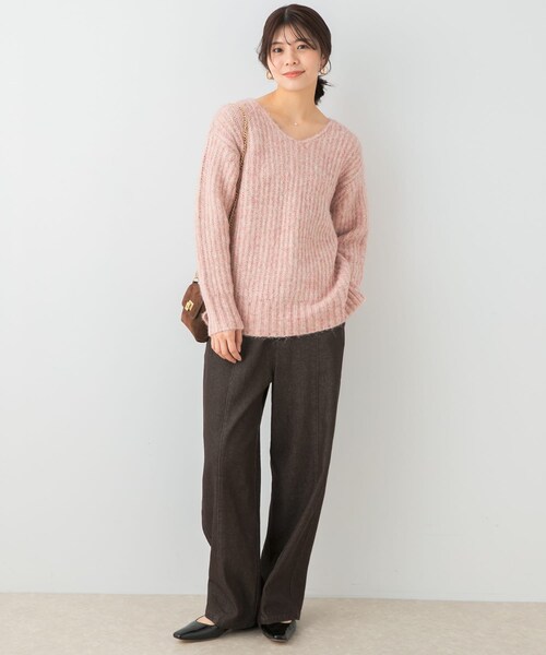 URBAN RESEARCH ROSSO（アーバンリサーチロッソ）の「F by ROSSO　カーブフォルムデニムパンツ（デニムパンツ・レディース・NAVY/BROWN・36/38）」の5枚目の写真