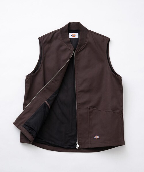 EKAL（エカル）の「『別注』Dickies×EKAL　ワークベスト（ベスト・メンズ・ブラウン/ブラック・M/L）」の2枚目の写真