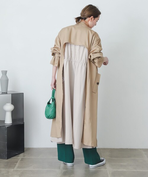 SENSE OF PLACE by URBAN RESEARCH（センスオブプレイスバイアーバンリサーチ）の「2WAYトレンチコート（ステンカラーコート・レディース・BEIGE/GREIGE・FREE）」の16枚目の写真