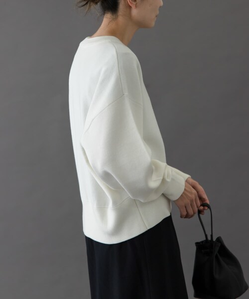 URBAN RESEARCH DOORS(アーバンリサーチドアーズ)の「FORK&SPOON ダブルフェイスクルーネックニット(ニット/セーター・レディース・OFF/TOP GRAY/BLUE・1)」の8枚目の写真