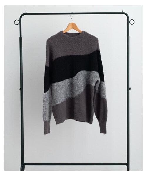 nissen（ニッセン）の「【Essenave】インターシャニットプルオーバー（ニット/セーター・レディース・グレー系/黒系・MTT・LTT/LLTT・3LTT/4LTT・5LTT）」の8枚目の写真