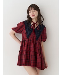 jouetie | ビッグカラーフレアミニワンピース(ワンピース)