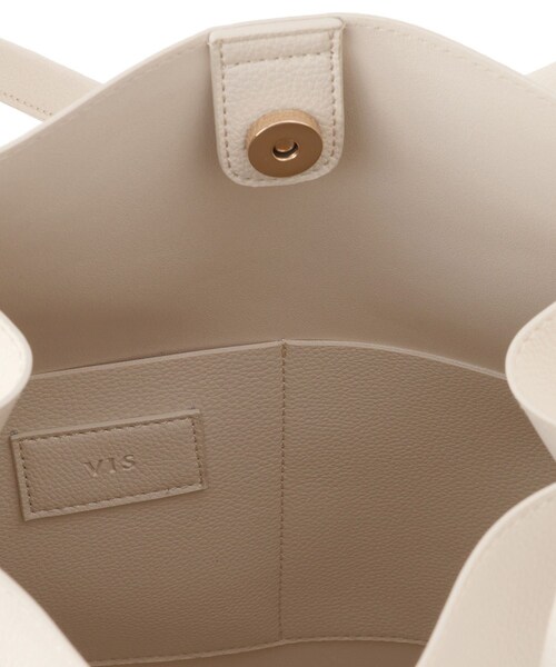 VIS（ビス）の「【復刻/WEB限定】フロントタイトートバッグ/A4対応,軽量（トートバッグ・レディース・ブラック/キナリ/ブラウン・F）」の14枚目の写真